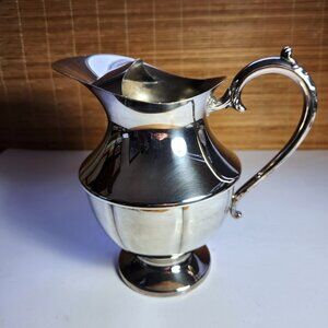 Victorian Plate Water Pitcher 8 1/4" EP Copper Canada Dining Water Jug